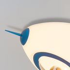 Contemporary Creative Kids Rocket Iron Acrylic LED Flush Mount Ceiling Light For Bedroom