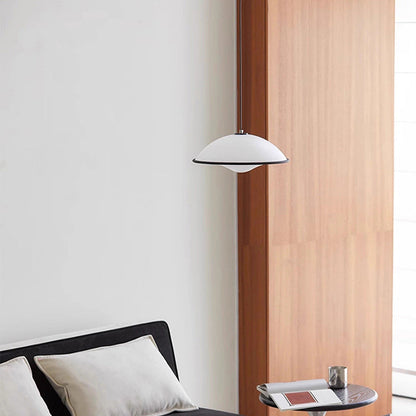 Modern Minimalist Dome Copper Acrylic 1-Light Pendant Light For Bedroom