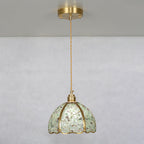 Contemporary Luxury Dome Crystal Copper 1-Light Pendant Light For Living Room