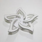 Modern Luxury Flower Iron Crystal Acrylic LED Semi-Flush Mount Ceiling Light For Bedroom