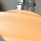 Modern Mid-Century Cone Iron Glass 1-Light Pendant Light For Living Room