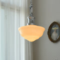Modern Mid-Century Cone Iron Glass 1-Light Pendant Light For Living Room