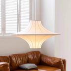 Traditional Japanese Flying Saucer Iron Silk 2/3 Light Pendant Light for Living Room