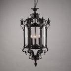 Modern Luxury Cylinder Iron Glass 3-Light Pendant Light For Hallway