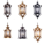 Modern Luxury Cylinder Iron Glass 3-Light Pendant Light For Hallway