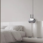 Contemporary Scandinavian Globe Iron Glass LED Chandelier Island Light For Living Room