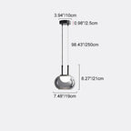 Contemporary Scandinavian Globe Iron Glass LED Chandelier Island Light For Living Room