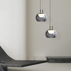 Contemporary Scandinavian Globe Iron Glass LED Chandelier Island Light For Living Room