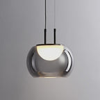 Contemporary Scandinavian Globe Iron Glass LED Chandelier Island Light For Living Room