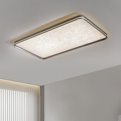 Modern Minimalist Rectangular Aluminum Iron Acrylic LED Flush Mount Ceiling Light For Living Room