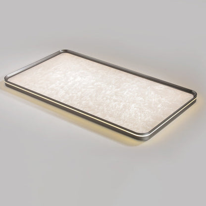 Modern Minimalist Rectangular Aluminum Iron Acrylic LED Flush Mount Ceiling Light For Living Room