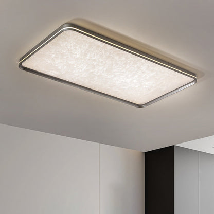 Modern Minimalist Rectangular Aluminum Iron Acrylic LED Flush Mount Ceiling Light For Living Room