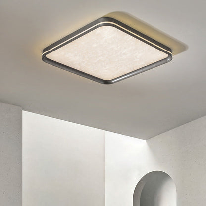 Modern Minimalist Rectangular Aluminum Iron Acrylic LED Flush Mount Ceiling Light For Living Room