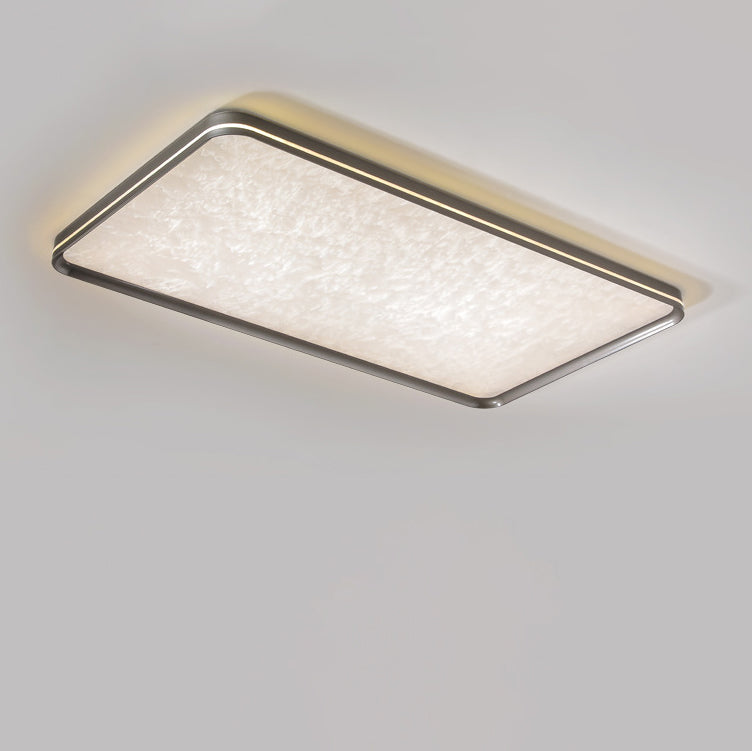Modern Minimalist Rectangular Aluminum Iron Acrylic LED Flush Mount Ceiling Light For Living Room