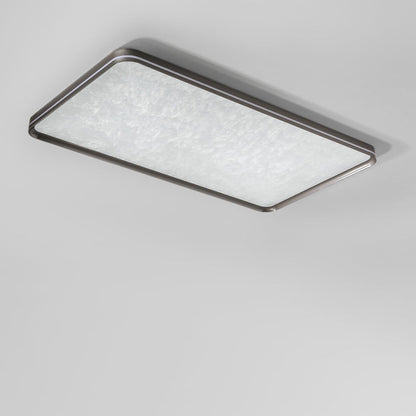 Modern Minimalist Rectangular Aluminum Iron Acrylic LED Flush Mount Ceiling Light For Living Room