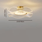 Modern Luxury Flower Metal Aluminum Acrylic LED Semi-Flush Mount Ceiling Light For Bedroom