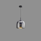Contemporary Scandinavian Cylinder Copper Glass LED Pendant Light for Living Room Lumendat