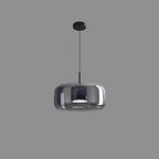 Contemporary Scandinavian Cylinder Copper Glass LED Pendant Light for Living Room Lumendat