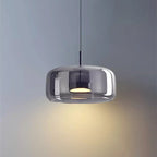 Contemporary Scandinavian Cylinder Copper Glass LED Pendant Light for Living Room Lumendat