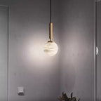 Modern Luxury Globe Metal Marble LED Pendant Light For Bedroom