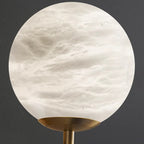 Modern Luxury Globe Metal Marble LED Pendant Light For Bedroom