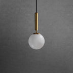 Modern Luxury Globe Metal Marble LED Pendant Light For Bedroom