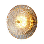Modern Luxury Round Metal Glass LED Wall Sconce Lamp For Living Room