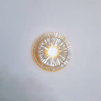 Modern Luxury Round Metal Glass LED Wall Sconce Lamp For Living Room