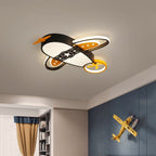 Modern Eclectic Kids Airplane Acrylic LED Flush Mount Ceiling Light For Bedroom