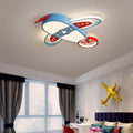 Modern Eclectic Kids Airplane Acrylic LED Flush Mount Ceiling Light For Bedroom