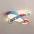Modern Eclectic Kids Airplane Acrylic LED Flush Mount Ceiling Light For Bedroom