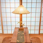 Traditional Japanese Cone Iron Paper 1-Light Pendant Light For Living Room