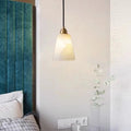 Modern Luxury Cone Copper Marble 1-Light Pendant Light For Bedroom