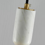 Contemporary Scandinavian Dome Copper Marble 1-Light Pendant Light For Bedroom