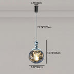 Modern Eclectic Lava Spherical Iron Acrylic 1-Light Pendant Light For Bedroom