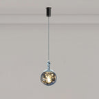 Modern Eclectic Lava Spherical Iron Acrylic 1-Light Pendant Light For Bedroom