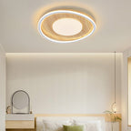 Contemporary Scandinavian Round Iron Aluminum Acrylic LED Flush Mount Ceiling Light For Bedroom