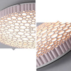 Contemporary Creative Honeycomb Round Iron Acrylic LED Flush Mount Ceiling Light For Bedroom