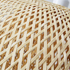 Traditional Chinese Dome Bamboo 1-Light Pendant Light For Living Room