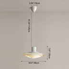 Contemporary Scandinavian Round Flying Saucer Aluminum 1-Light Pendant Light For Living Room