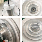 Contemporary Scandinavian Round Flying Saucer Aluminum 1-Light Pendant Light For Living Room