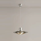 Contemporary Scandinavian Round Flying Saucer Aluminum 1-Light Pendant Light For Living Room