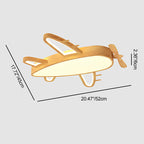 Modern Eclectic Kids Cartoon Airplane Iron Acrylic LED Flush Mount Ceiling Light For Bedroom