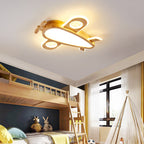 Modern Eclectic Kids Cartoon Airplane Iron Acrylic LED Flush Mount Ceiling Light For Bedroom