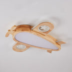 Modern Eclectic Kids Cartoon Airplane Iron Acrylic LED Flush Mount Ceiling Light For Bedroom