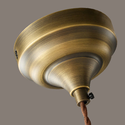 Modern Shabby Chic Dome Brass Ceramic 1-light Pendant Light for Bedroom