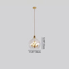 Modern Luxury Dome Iron Glass 9-light Pendant Light for Living Room BulbSquare