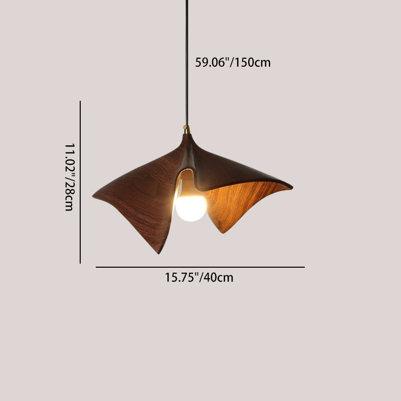 Modern Luxury Twisted Iron Resin 1-light Pendant Light for Living Room