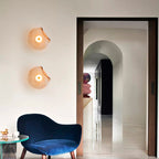 Modern Luxury Round Glass LED Wall Sconce Lamp For Bedroom
