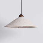 Traditional Japanese Cone Paper Solid Wood 1-light Pendant Light for Living Room